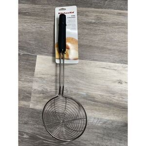 New KitchenAid Asian Strainer Wire Basket- Black colors Soft Grip